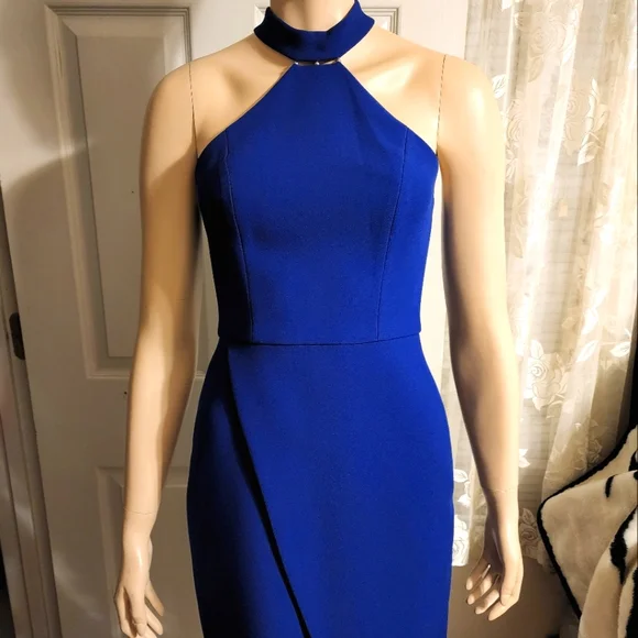 slim fit dress slacks Cowl Neck Halter Gown – BCBGMAXAZRIA main image 0
